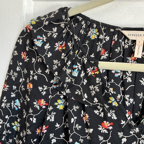 Rebecca Taylor Floral Tie Waist Dress - Picture 5 of 7